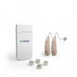 Rechargeable Kit for Hearing Aids - 4x Size-13 rechargeable NI-MH P13 Hearing Aid Batteries with a Mini Charger